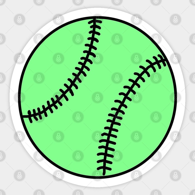 Light Green Baseball Ball - Doodle Sticker by SpHu24